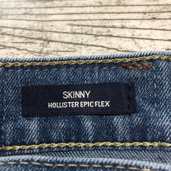 Hollister Epic Flex Skinny Jeans Men’s 30x32 Light Wash Blue Denim - Picture 8 of 11